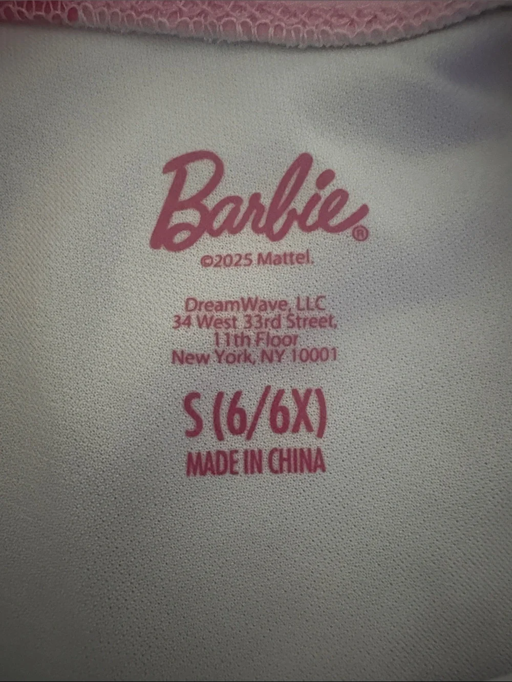 Barbie Pink Striped One-Piece Swimsuit 6/6x